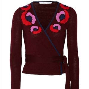 DVF, wrap sweater, size M